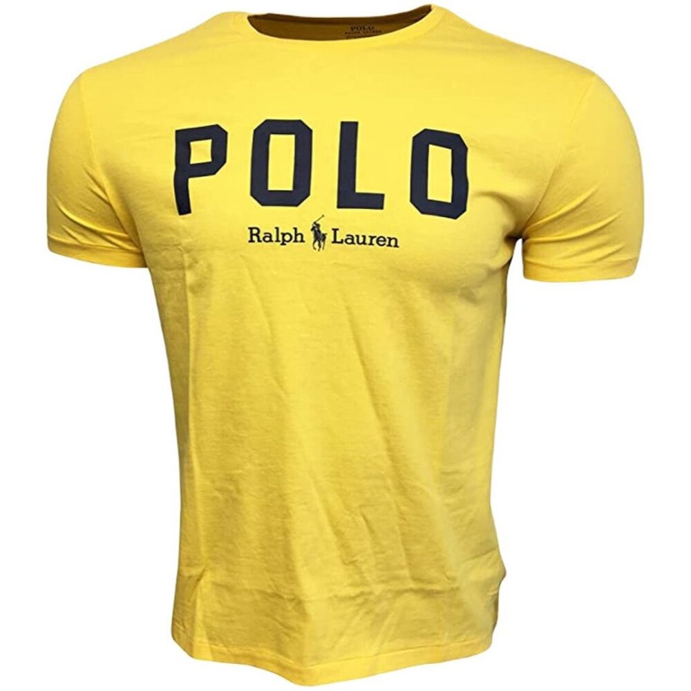 Polo Ralph Lauren Men's Classic Fit Graphic Pony Logo T-Shirt Yellow Small